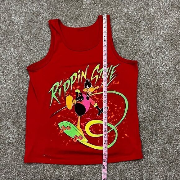 Vintage Looney Toons Daffy Duck Rippin Style Tank - Picture 3 of 6